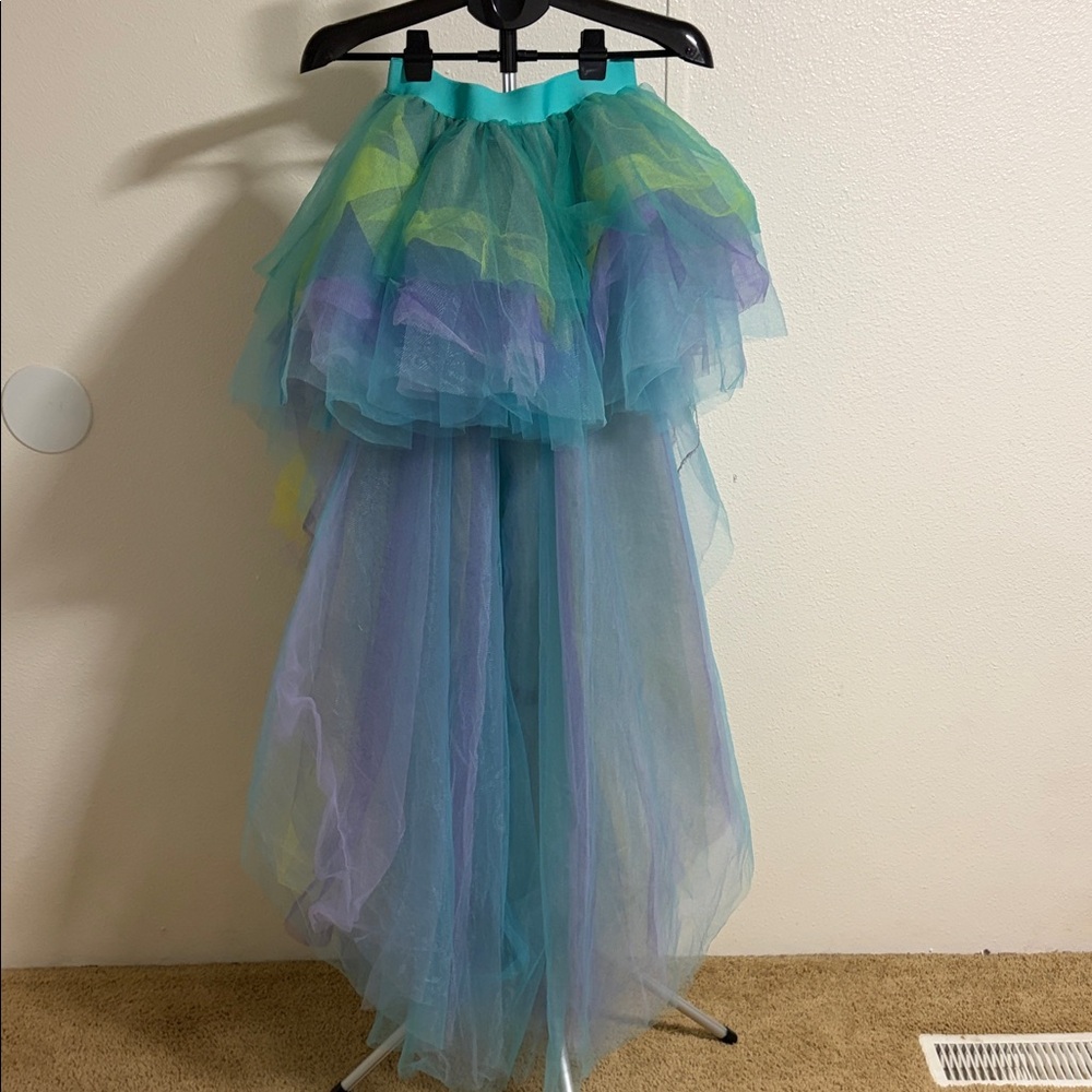 Multicolor Layered Tulle Skirt